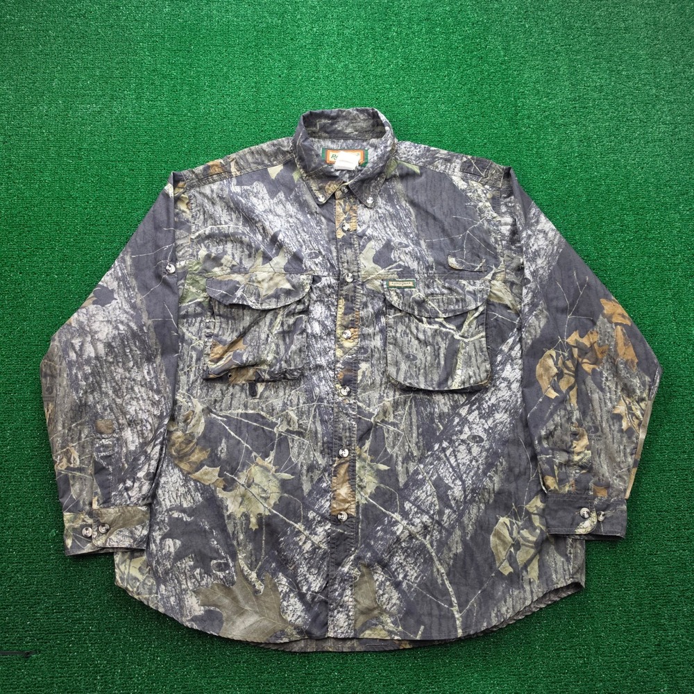 Remington Mossy Oak New Break Up Shirt Mens XL Camo Long Sleeve Fishing Outdoors